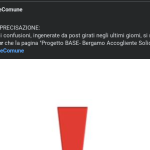 Screenshot del post di BergamoBeneComune