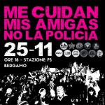 Mi curano le mie amiche, non la polizia - manifestazione 25/11/2024 piazzale Marconi Bergamo